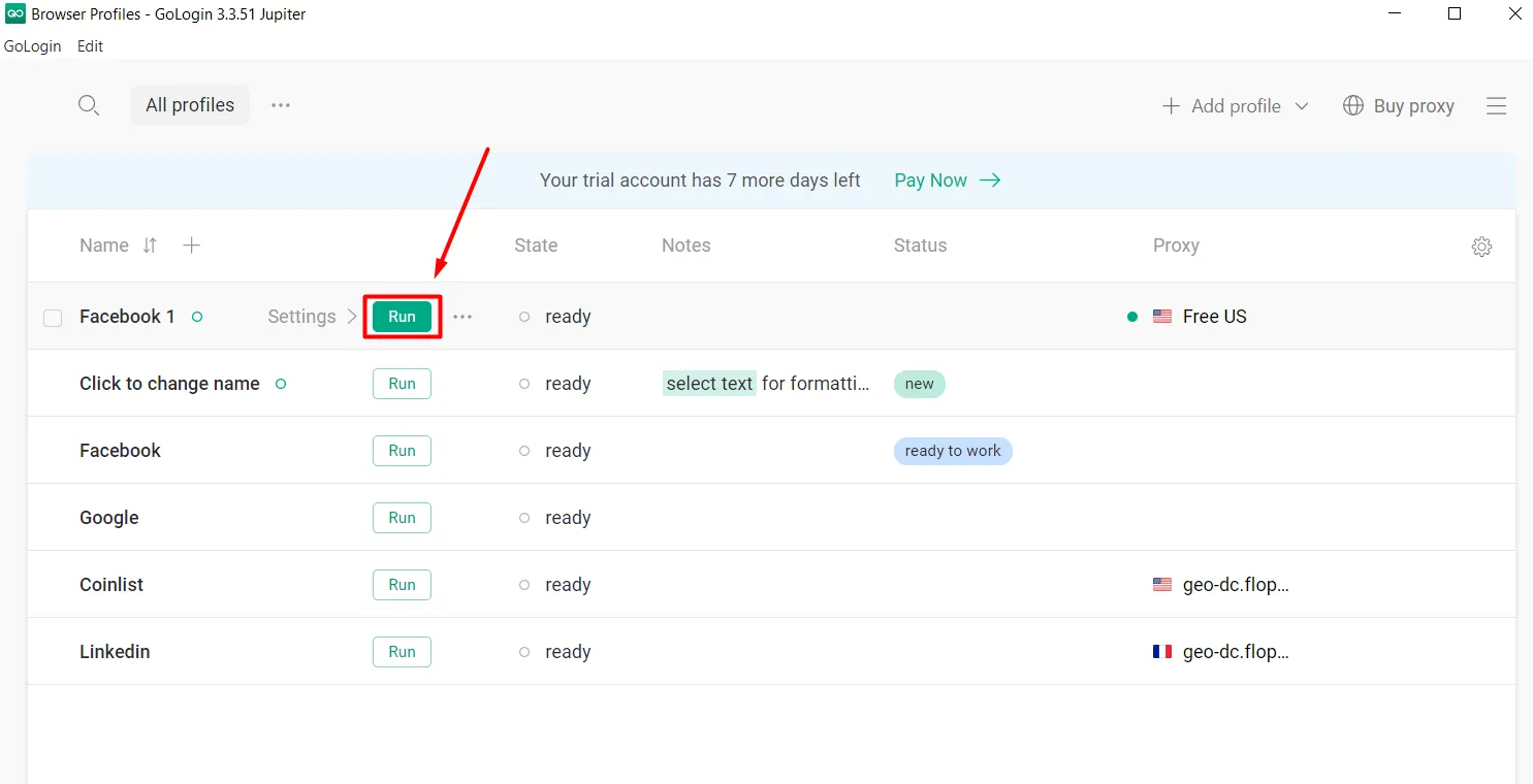 How to create a profile and use GoLogin
